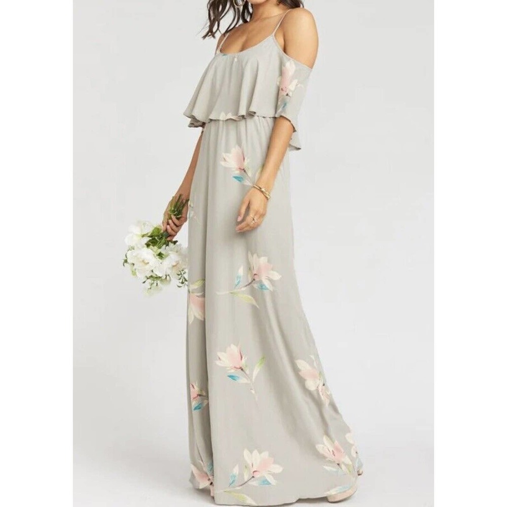 NWT Show Me Your Mumu Womens Caitlyn Maxi Dress Size Small Floral Chiffon